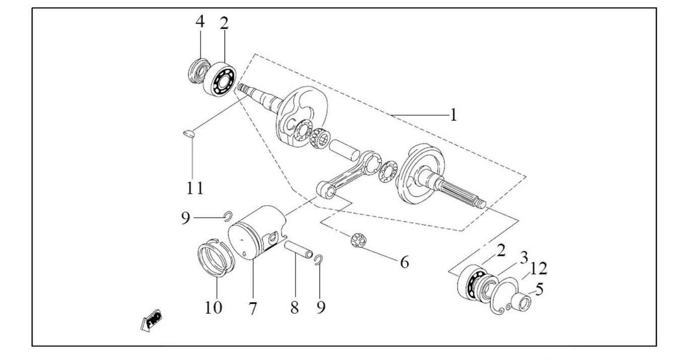 APEX CRANKSHAFT & PISTON