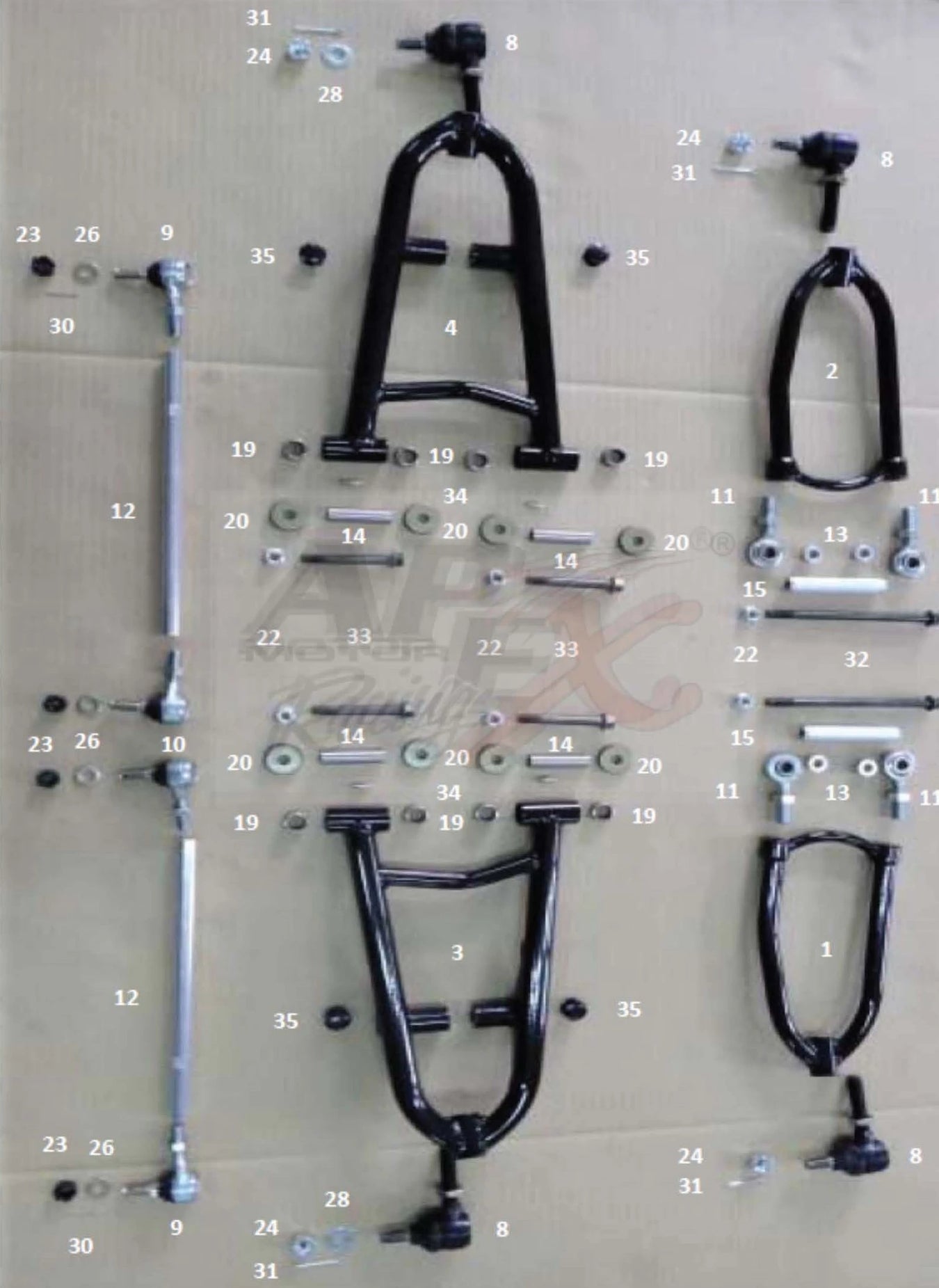 APEX A-ARMS FRONT BRAKES