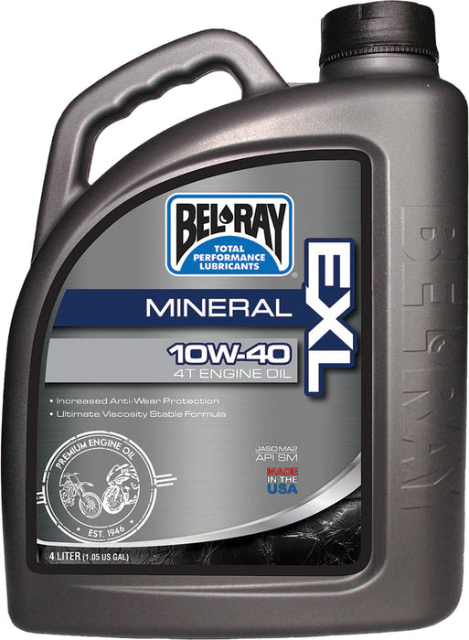 BEL RAY EXL MINERAL 4T ENGINE OIL 10W-40 4L
