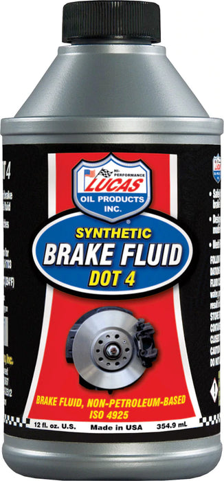 LUCAS SYNTHETIC BRAKE FLUID DOT 4 12OZ