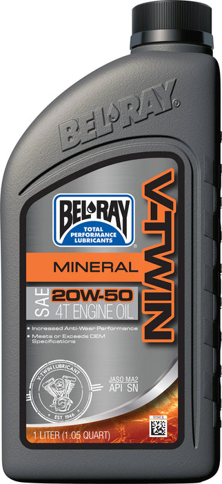 BEL RAY V-TWIN MINERAL ENGINE OIL 20W-50 1L