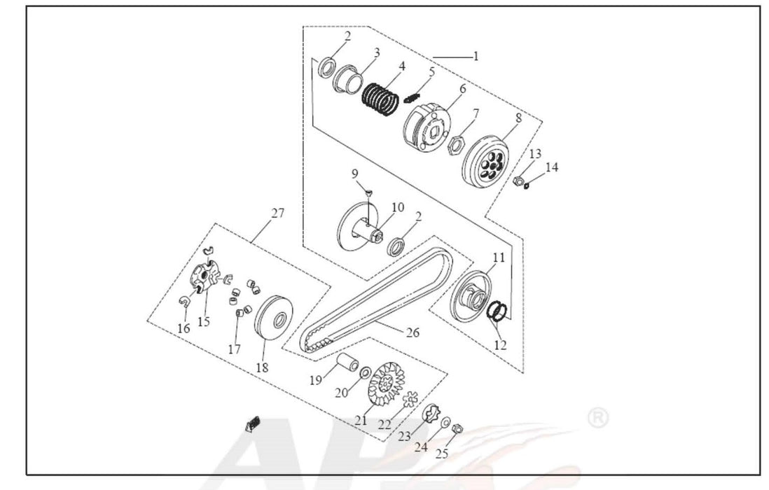 #3 Seat Secondary Spring 50/90/100cc