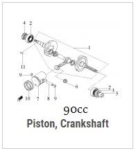 Piston, Crankshaft(90cc)