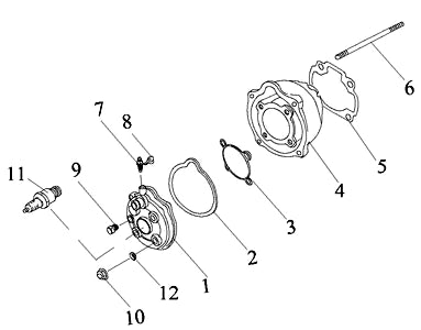 Cylinder , Cylinder Head (70 cc)