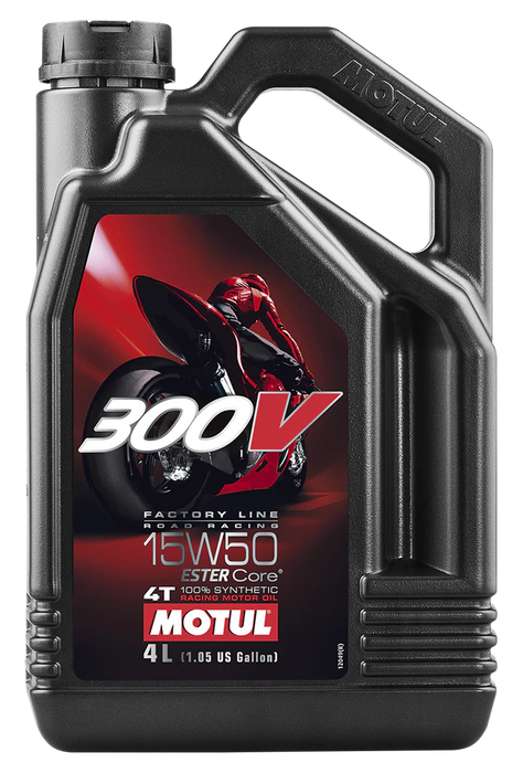 MOTUL 300V 4T COMPETITION SYNTHETIC OIL 15W50 4-LITER