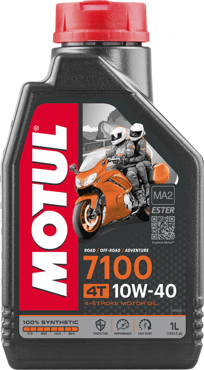 モチュール 7100 4T MA2 10W40 1L 6缶 6本 正規品 MOTUL 7100 SYNTHETIC OIL 10W40 LITER — Precision Racing Parts