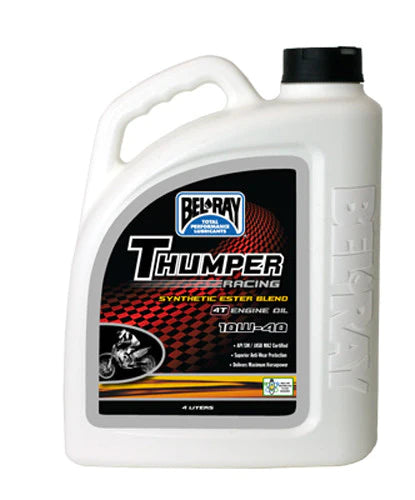 BEL RAY THUMPER SYNTHETIC ESTER BLEND 4T ENGINE OIL 10W-40 4L