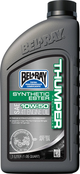 BEL RAY THUMPER SYNTHETIC ESTER 4T ENGINE OIL 10W-50 1L