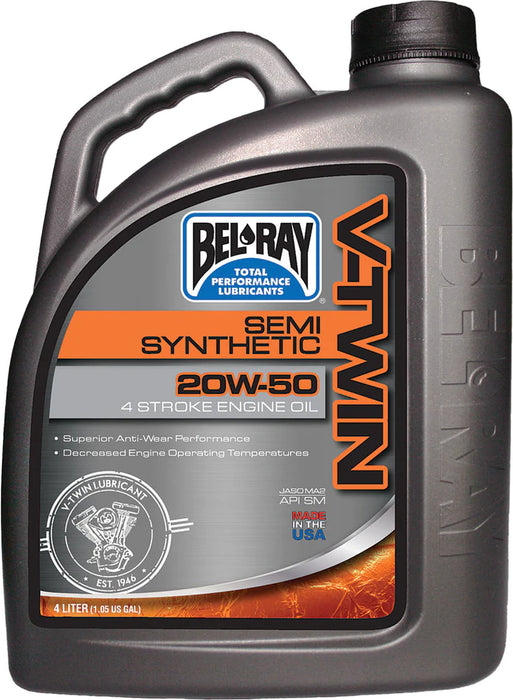 BEL RAY V-TWIN SEMI-SYNTHETIC ENGINE OIL 20W-50 4L
