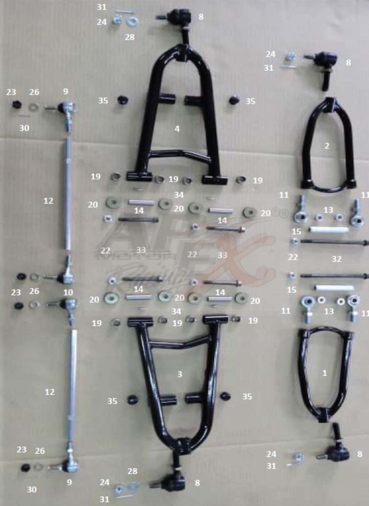 APEX LOWER AARM GREASE FITTING 34 — precision racing parts