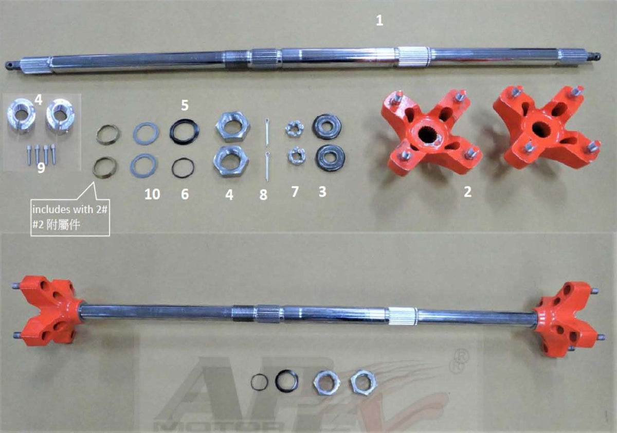 APEX REAR AXLE WHEEL HUBS #2 — Precision Racing Parts
